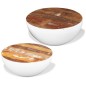vidaXL 2-tlg. Couchtisch-Set Halbkugel Altholz vidaXL 2-tlg. Couchtisch-Set Halbkugel Altholz