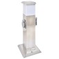 Gartensteckdose Steckdosenturm Edelstahl mit Lampe Gartensteckdose Steckdosenturm Edelstahl mit Lampe