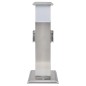 Gartensteckdose Steckdosenturm Edelstahl mit Lampe Gartensteckdose Steckdosenturm Edelstahl mit Lampe