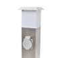 Gartensteckdose Steckdosenturm Edelstahl mit Lampe Gartensteckdose Steckdosenturm Edelstahl mit Lampe
