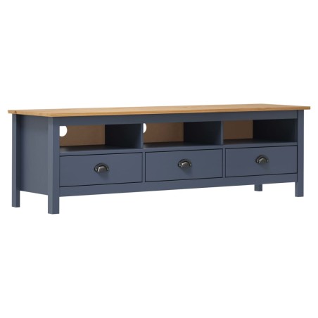 vidaXL TV-Schrank Hill Grau 158x40x47 cm Massivholz Kiefer