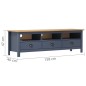 vidaXL TV-Schrank Hill Grau 158x40x47 cm Massivholz Kiefer vidaXL TV-Schrank Hill Grau 158x40x47 cm Massivholz Kiefer