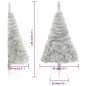 vidaXL Künstlicher Halb-Weihnachtsbaum mit Ständer Silbern 120 cm PVC vidaXL Künstlicher Halb-Weihnachtsbaum mit Ständer Silbern 120 cm PVC