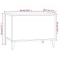 vidaXL Couchtisch Schwarz 60x44,5x45 cm Holzwerkstoff vidaXL Couchtisch Schwarz 60x44,5x45 cm Holzwerkstoff