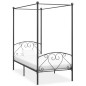 vidaXL Himmelbett-Gestell Grau Metall 100 x 200 cm vidaXL Himmelbett-Gestell Grau Metall 100 x 200 cm