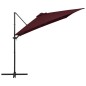 vidaXL Ampelschirm mit LED Bordeauxrot 250x250 cm vidaXL Ampelschirm mit LED Bordeauxrot 250x250 cm