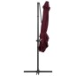 vidaXL Ampelschirm mit LED Bordeauxrot 250x250 cm vidaXL Ampelschirm mit LED Bordeauxrot 250x250 cm