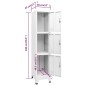 vidaXL Schließfachschrank mit 3 Fächern 38x45x180 cm vidaXL Schließfachschrank mit 3 Fächern 38x45x180 cm