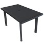 vidaXL Gartentisch Anthrazitgrau 126 x 76 x 72 cm Kunststoff vidaXL Gartentisch Anthrazitgrau 126 x 76 x 72 cm Kunststoff