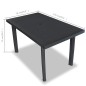 vidaXL Gartentisch Anthrazitgrau 126 x 76 x 72 cm Kunststoff vidaXL Gartentisch Anthrazitgrau 126 x 76 x 72 cm Kunststoff