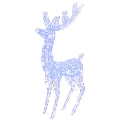 vidaXL LED-Rentier XXL Acryl Weihnachtsdeko 250 LED 180 cm Blau