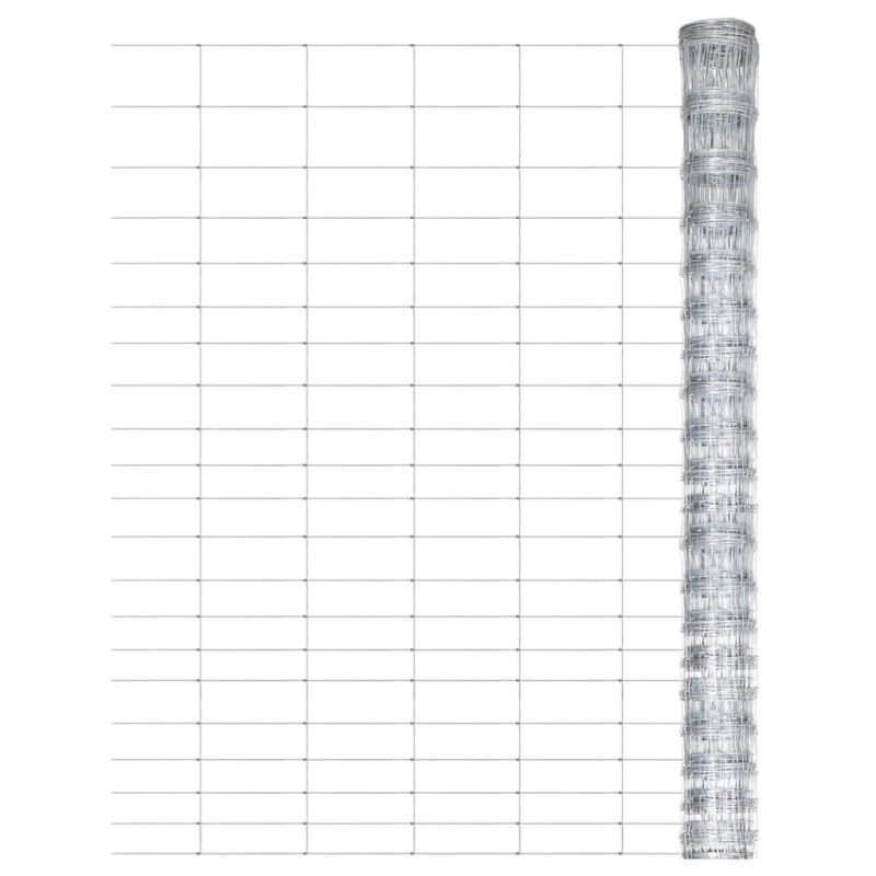 vidaXL Gartenzaun Verzinkter Stahl 50x1,25 m Silbern vidaXL Gartenzaun Verzinkter Stahl 50x1,25 m Silbern