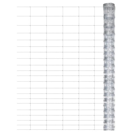 vidaXL Gartenzaun Verzinkter Stahl 50x1,25 m Silbern