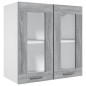 vidaXL Hängeschrank Glas Grau Sonoma 60x31x60 cm Holzwerkstoff vidaXL Hängeschrank Glas Grau Sonoma 60x31x60 cm Holzwerkstoff