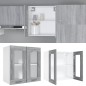 vidaXL Hängeschrank Glas Grau Sonoma 60x31x60 cm Holzwerkstoff vidaXL Hängeschrank Glas Grau Sonoma 60x31x60 cm Holzwerkstoff