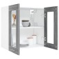 vidaXL Hängeschrank Glas Grau Sonoma 60x31x60 cm Holzwerkstoff vidaXL Hängeschrank Glas Grau Sonoma 60x31x60 cm Holzwerkstoff