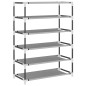 vidaXL Schuhschrank Grau 60x28x90 cm Stoff vidaXL Schuhschrank Grau 60x28x90 cm Stoff