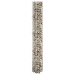 vidaXL Gabionen-Säule Rund Verzinkter Stahl Ø30x200 cm