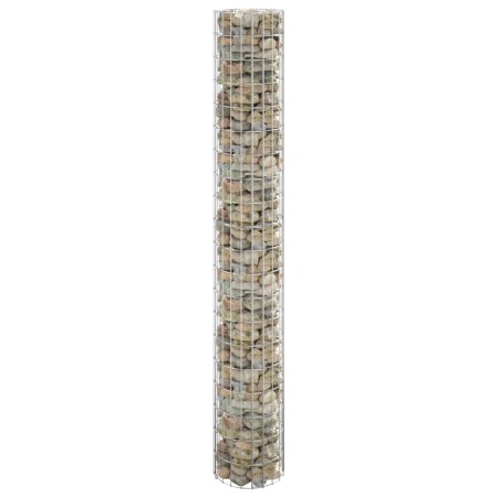 vidaXL Gabionen-Säule Rund Verzinkter Stahl Ø30x200 cm