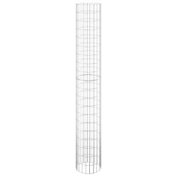 vidaXL Gabionen-Säule Rund Verzinkter Stahl Ø30x200 cm