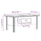 vidaXL Couchtisch BODO Weiß und Braun 100x55x45 cm Massivholz Kiefer vidaXL Couchtisch BODO Weiß und Braun 100x55x45 cm Massivholz Kiefer