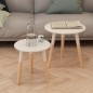 vidaXL Beistelltisch Set 2 Stk. Kiefernholz Massiv Weiß vidaXL Beistelltisch Set 2 Stk. Kiefernholz Massiv Weiß