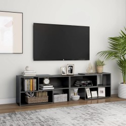 vidaXL TV-Schrank Hochglanz-Grau 149x30x52 cm Holzwerkstoff