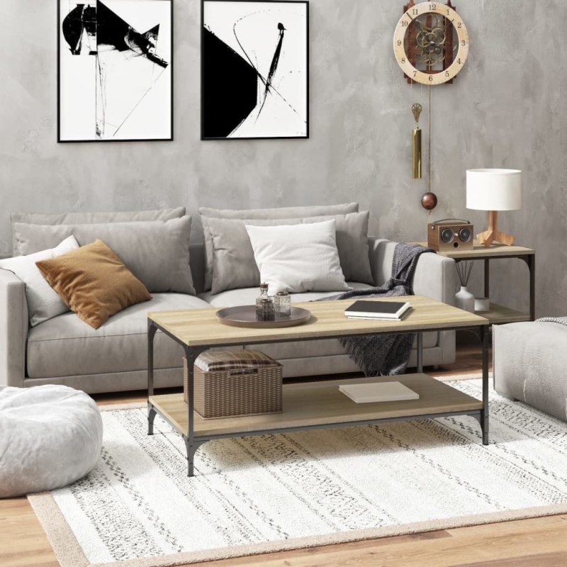 vidaXL Couchtisch Sonoma-Eiche 100x50x40 cm Holzwerkstoff vidaXL Couchtisch Sonoma-Eiche 100x50x40 cm Holzwerkstoff