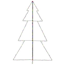 vidaXL Weihnachtsbaum Kegelform 240 LEDs Indoor und Outdoor 118x180 cm