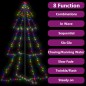 vidaXL Weihnachtsbaum Kegelform 240 LEDs Indoor und Outdoor 118x180 cm vidaXL Weihnachtsbaum Kegelform 240 LEDs Indoor und Outdoor 118x180 cm