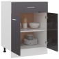 vidaXL Schubunterschrank Hochglanz-Grau 60x46x81,5 cm Holzwerkstoff vidaXL Schubunterschrank Hochglanz-Grau 60x46x81,5 cm Holzwerkstoff