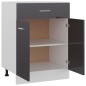 vidaXL Schubunterschrank Hochglanz-Grau 60x46x81,5 cm Holzwerkstoff vidaXL Schubunterschrank Hochglanz-Grau 60x46x81,5 cm Holzwerkstoff
