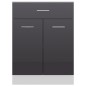 vidaXL Schubunterschrank Hochglanz-Grau 60x46x81,5 cm Holzwerkstoff vidaXL Schubunterschrank Hochglanz-Grau 60x46x81,5 cm Holzwerkstoff