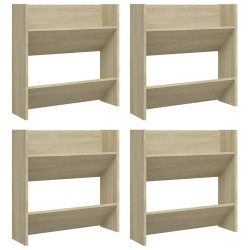 vidaXL Wand-Schuhschränke 4 Stk. Sonoma-Eiche 60x18x60cm Holzwerkstoff