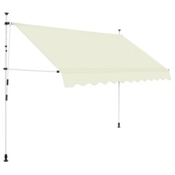 vidaXL Einziehbare Markise Handbetrieben 300 cm Cremeweiß