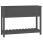 vidaXL Pflanzkübel mit Ablage Grau 111,5x34,5x81 cm Massivholz Kiefer vidaXL Pflanzkübel mit Ablage Grau 111,5x34,5x81 cm Massivholz Kiefer
