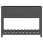 vidaXL Pflanzkübel mit Ablage Grau 111,5x34,5x81 cm Massivholz Kiefer vidaXL Pflanzkübel mit Ablage Grau 111,5x34,5x81 cm Massivholz Kiefer
