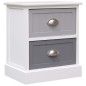vidaXL Nachttische 2 Stk. Grau 38×28×45 cm Paulownia-Holz vidaXL Nachttische 2 Stk. Grau 38×28×45 cm Paulownia-Holz