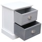 vidaXL Nachttische 2 Stk. Grau 38×28×45 cm Paulownia-Holz vidaXL Nachttische 2 Stk. Grau 38×28×45 cm Paulownia-Holz