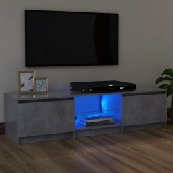 vidaXL TV-Schrank mit LED-Leuchten Betongrau 120x30x35,5 cm