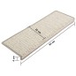 vidaXL Treppenmatten Selbstklebend Sisal-Optik 15 Stk. 65x21x4 cm vidaXL Treppenmatten Selbstklebend Sisal-Optik 15 Stk. 65x21x4 cm