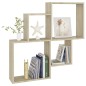 vidaXL Würfelregal Sonoma-Eiche 80x15x78,5 cm Holzwerkstoff vidaXL Würfelregal Sonoma-Eiche 80x15x78,5 cm Holzwerkstoff