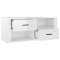 vidaXL TV-Schrank Hochglanz-Weiß 100x35x40 cm Holzwerkstoff vidaXL TV-Schrank Hochglanz-Weiß 100x35x40 cm Holzwerkstoff