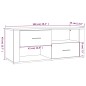 vidaXL TV-Schrank Hochglanz-Weiß 100x35x40 cm Holzwerkstoff vidaXL TV-Schrank Hochglanz-Weiß 100x35x40 cm Holzwerkstoff