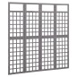 vidaXL Spalier/Paravent 4-teilig Massivholz Tanne Grau 161x180 cm vidaXL Spalier/Paravent 4-teilig Massivholz Tanne Grau 161x180 cm