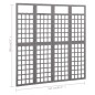 vidaXL Spalier/Paravent 4-teilig Massivholz Tanne Grau 161x180 cm vidaXL Spalier/Paravent 4-teilig Massivholz Tanne Grau 161x180 cm