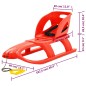 vidaXL Schlitten mit Lehne Rot 102,5x40x23 cm Polypropylen vidaXL Schlitten mit Lehne Rot 102,5x40x23 cm Polypropylen