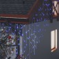 vidaXL Lichtervorhang LED Eiszapfen 10 m 400 LED Blau 8 Funktionen vidaXL Lichtervorhang LED Eiszapfen 10 m 400 LED Blau 8 Funktionen