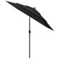 vidaXL Sonnenschirm mit Aluminium-Mast 3-lagig Schwarz 2,5 m vidaXL Sonnenschirm mit Aluminium-Mast 3-lagig Schwarz 2,5 m