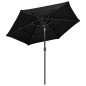 vidaXL Sonnenschirm mit Aluminium-Mast 3-lagig Schwarz 2,5 m vidaXL Sonnenschirm mit Aluminium-Mast 3-lagig Schwarz 2,5 m